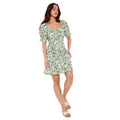 Green - Lifestyle - Dorothy Perkins Womens-Ladies Front Tie Petite Mini Dress