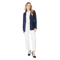 Navy - Side - Dorothy Perkins Womens-Ladies Stripe Patch Pocket Blazer