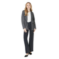 Grey - Side - Dorothy Perkins Womens-Ladies Stripe Patch Pocket Blazer