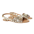 Gold - Front - Dorothy Perkins Womens-Ladies Lattice Sling Back Flat Sandals