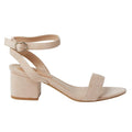 Blush - Back - Dorothy Perkins Womens-Ladies Tommi Barely There Wide Medium Block Heel Sandals