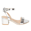 Silver - Back - Dorothy Perkins Womens-Ladies Tommi Barely There Wide Medium Block Heel Sandals