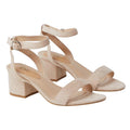 Blush - Front - Dorothy Perkins Womens-Ladies Tommi Barely There Wide Medium Block Heel Sandals