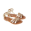 Gold - Front - Dorothy Perkins Womens-Ladies Jaleesa Leather Woven Wide Sandals