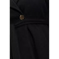 Black - Side - Dorothy Perkins Womens-Ladies Button Wrap Plus Coat