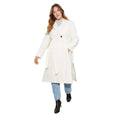 Cream - Front - Dorothy Perkins Womens-Ladies Button Wrap Plus Coat