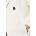 Cream - Side - Dorothy Perkins Womens-Ladies Button Wrap Plus Coat