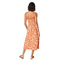 Rust - Back - Dorothy Perkins Womens-Ladies Floral Button Through Midi Dress