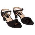 Natural Black - Front - Good For The Sole Womens-Ladies Trisha Two Part Wide Heeled Sandals