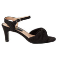 Natural Black - Back - Good For The Sole Womens-Ladies Trisha Two Part Wide Heeled Sandals