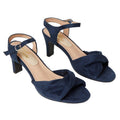 Navy - Front - Good For The Sole Womens-Ladies Trisha Two Part Wide Heeled Sandals