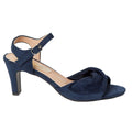 Navy - Back - Good For The Sole Womens-Ladies Trisha Two Part Wide Heeled Sandals