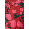 Red - Side - Dorothy Perkins Womens-Ladies Roses V Neck Ruched Midi Dress