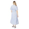 Blue - Back - Dorothy Perkins Womens-Ladies Striped Waist Tie Midi Shirt Dress