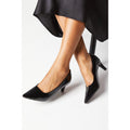 True Black - Front - Dorothy Perkins Womens-Ladies Dora Kitten Heel Court Shoes