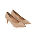 Taupe - Front - Dorothy Perkins Womens-Ladies Dora Kitten Heel Court Shoes