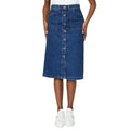 Indigo - Front - Dorothy Perkins Womens-Ladies Denim Button Through Maxi Skirt