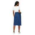 Indigo - Back - Dorothy Perkins Womens-Ladies Denim Button Through Maxi Skirt