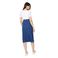 Mid Wash - Back - Dorothy Perkins Womens-Ladies Denim Button Through Maxi Skirt