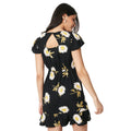 Black - Back - Dorothy Perkins Womens-Ladies Daisy Tiered Hem Flutter Mini Dress