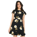 Black - Front - Dorothy Perkins Womens-Ladies Daisy Tiered Hem Flutter Mini Dress