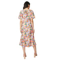 Multicoloured - Back - Dorothy Perkins Womens-Ladies Floral Bow Angel Sleeve Midi Dress