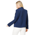 Navy - Back - Dorothy Perkins Womens-Ladies Topstitched Blazer