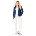 Navy - Side - Dorothy Perkins Womens-Ladies Topstitched Blazer