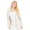 Cream - Front - Dorothy Perkins Womens-Ladies Single-Breasted Boyfriend Blazer