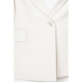 Cream - Side - Dorothy Perkins Womens-Ladies Single-Breasted Boyfriend Blazer