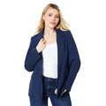 Navy - Front - Dorothy Perkins Womens-Ladies Single-Breasted Boyfriend Blazer