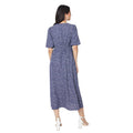 Navy Blue - Back - Dorothy Perkins Womens-Ladies Ditsy Print Front Tie Midi Dress