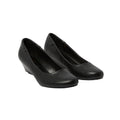 Black - Front - Good For The Sole Womens-Ladies Cerys Low Heel Court Shoes