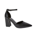 Black - Back - Dorothy Perkins Womens-Ladies Blanche Pointed Ankle Strap High Block Heel Court Shoes