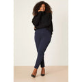 Navy - Lifestyle - Dorothy Perkins Womens-Ladies Elasticated Plus Ankle Grazer Trousers