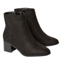 Natural Black - Front - Dorothy Perkins Womens-Ladies Andrea Block Heel Ankle Boots