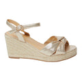 Gold - Back - Dorothy Perkins Womens-Ladies Romi Knotted Wedges