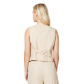 Camel - Back - Dorothy Perkins Womens-Ladies Linen-Look Petite Waistcoat