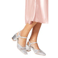 Silver - Lifestyle - Dorothy Perkins Womens-Ladies Skylar Woven Sling Back Medium Block Court Shoes