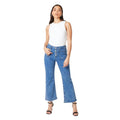 Light Wash - Side - Dorothy Perkins Womens-Ladies Flared High Waist Petite Jeans