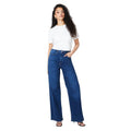 Mid Wash - Side - Dorothy Perkins Womens-Ladies Denim Tall Wide Leg Jeans