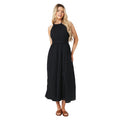 Black - Front - Dorothy Perkins Womens-Ladies Broderie Waist Tie Midi Dress