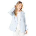 Blue - Side - Dorothy Perkins Womens-Ladies Linen-Look Boyfriend Blazer