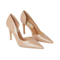 Beige - Front - Faith Womens-Ladies Cece Croc Stiletto Heel Court Shoes