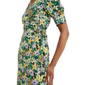 Multicoloured - Side - Dorothy Perkins Womens-Ladies Floral Wrap Tall Blouson Sleeve Dress