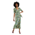 Multicoloured - Front - Dorothy Perkins Womens-Ladies Floral Wrap Tall Blouson Sleeve Dress