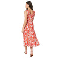 Red - Back - Dorothy Perkins Womens-Ladies Tropical Frill Petite Midi Dress