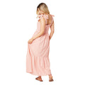 Pink - Back - Dorothy Perkins Womens-Ladies Broderie Tie Shoulder Midi Dress