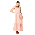 Pink - Front - Dorothy Perkins Womens-Ladies Broderie Tie Shoulder Midi Dress