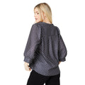 Monochrome - Back - Dorothy Perkins Womens-Ladies Dotted Overhead Blouse